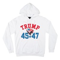 Patriotic Trump 45 And 47 Victory Winner Won Patriotic Flag Hoodie