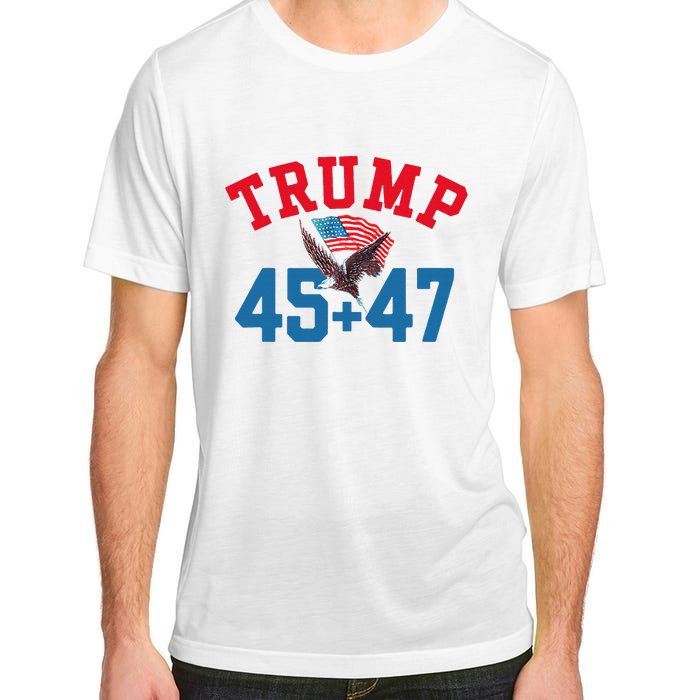 Patriotic Trump 45 And 47 Victory Winner Won Patriotic Flag Adult ChromaSoft Performance T-Shirt