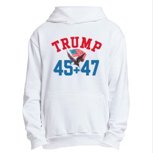 Patriotic Trump 45 And 47 Victory Winner Won Patriotic Flag Urban Pullover Hoodie