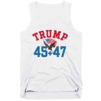 Patriotic Trump 45 And 47 Victory Winner Won Patriotic Flag Tank Top