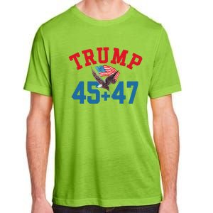 Patriotic Trump 45 And 47 Victory Winner Won Patriotic Flag Adult ChromaSoft Performance T-Shirt