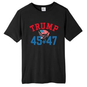 Patriotic Trump 45 And 47 Victory Winner Won Patriotic Flag Tall Fusion ChromaSoft Performance T-Shirt