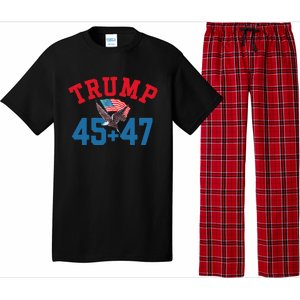 Patriotic Trump 45 And 47 Victory Winner Won Patriotic Flag Pajama Set