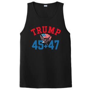 Patriotic Trump 45 And 47 Victory Winner Won Patriotic Flag PosiCharge Competitor Tank