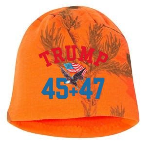 Patriotic Trump 45 And 47 Victory Winner Won Patriotic Flag Kati - Camo Knit Beanie