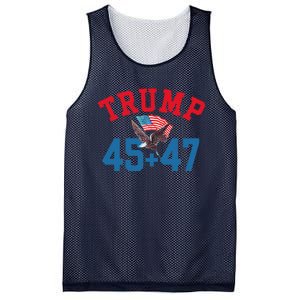 Patriotic Trump 45 And 47 Victory Winner Won Patriotic Flag Mesh Reversible Basketball Jersey Tank