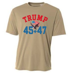 Patriotic Trump 45 And 47 Victory Winner Won Patriotic Flag Cooling Performance Crew T-Shirt