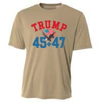 Patriotic Trump 45 And 47 Victory Winner Won Patriotic Flag Cooling Performance Crew T-Shirt