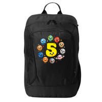 Planets Three 5 Years Old 5th Birthday Boy And Girl City Backpack