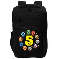 Planets Three 5 Years Old 5th Birthday Boy And Girl Impact Tech Backpack