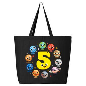 Planets Three 5 Years Old 5th Birthday Boy And Girl 25L Jumbo Tote