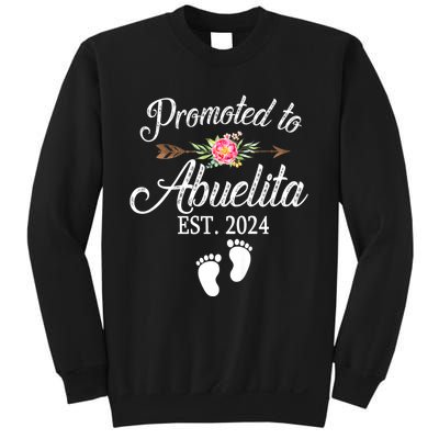 Promoted To Abuelita Grandma Est 2024 Pregnancy Announcement Sweatshirt