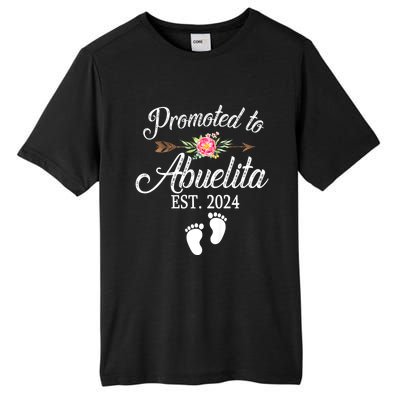 Promoted To Abuelita Grandma Est 2024 Pregnancy Announcement Tall Fusion ChromaSoft Performance T-Shirt