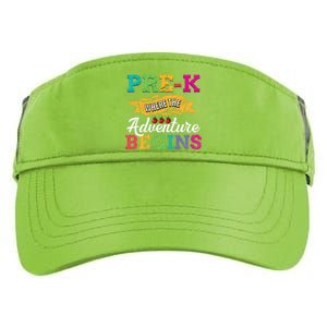 PreK Teacher Adventure Begins First Day Preschool Teachers Gift Adult Drive Performance Visor