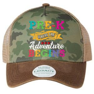 PreK Teacher Adventure Begins First Day Preschool Teachers Gift Legacy Tie Dye Trucker Hat