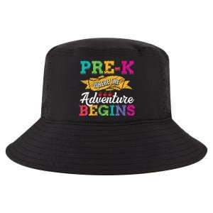 PreK Teacher Adventure Begins First Day Preschool Teachers Gift Cool Comfort Performance Bucket Hat