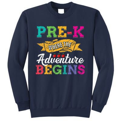 PreK Teacher Adventure Begins First Day Preschool Teachers Gift Sweatshirt