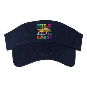 PreK Teacher Adventure Begins First Day Preschool Teachers Gift Valucap Bio-Washed Visor