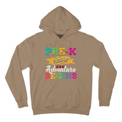 PreK Teacher Adventure Begins First Day Preschool Teachers Gift Hoodie