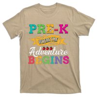 PreK Teacher Adventure Begins First Day Preschool Teachers Gift T-Shirt