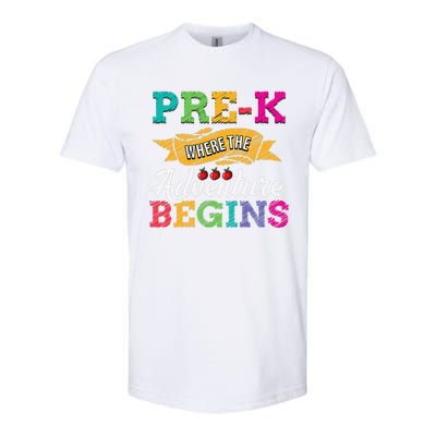 PreK Teacher Adventure Begins First Day Preschool Teachers Gift Softstyle CVC T-Shirt