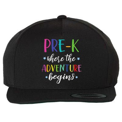 PreK Teacher Adventure Begins First Day Preschool Teachers Wool Snapback Cap