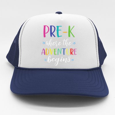 PreK Teacher Adventure Begins First Day Preschool Teachers Trucker Hat