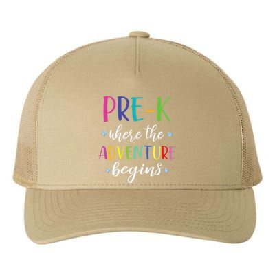 PreK Teacher Adventure Begins First Day Preschool Teachers Yupoong Adult 5-Panel Trucker Hat