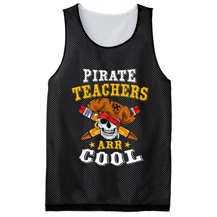 Pirate Teachers ARR Cool Halloween Teach Like A Pirate Mesh Reversible Basketball Jersey Tank