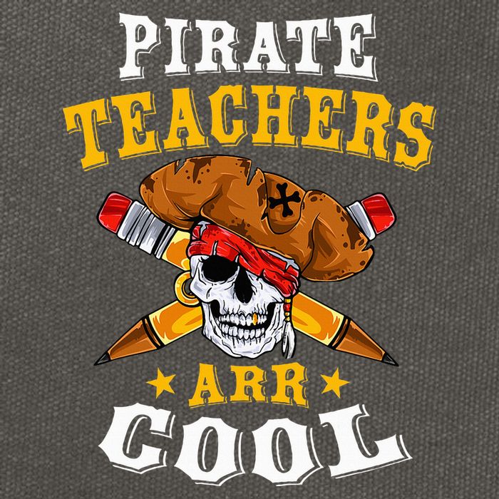 Pirate Teachers ARR Cool Halloween Teach Like A Pirate Cotton Canvas Backpack