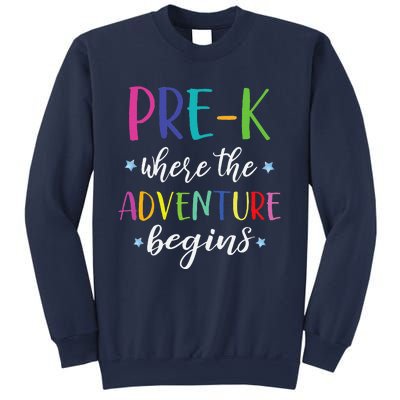 PreK Teacher Adventure Begins First Day Preschool Teachers Sweatshirt