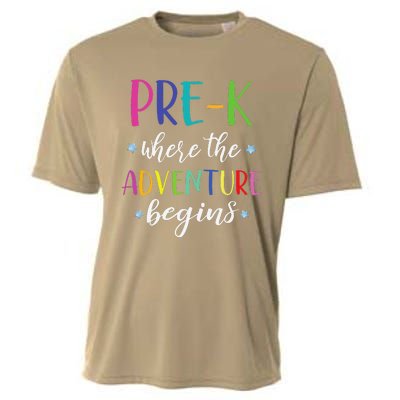 PreK Teacher Adventure Begins First Day Preschool Teachers Cooling Performance Crew T-Shirt