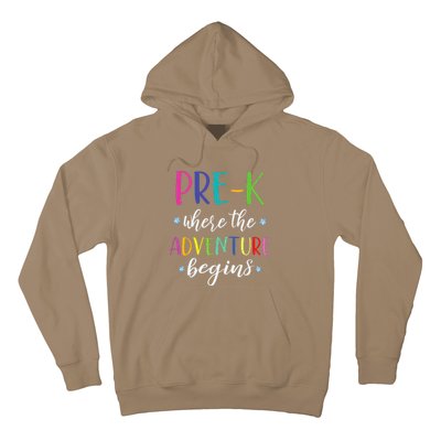 PreK Teacher Adventure Begins First Day Preschool Teachers Hoodie