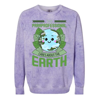 Paraprofessional Teachers Assistant Paraeducator Educator Gift Colorblast Crewneck Sweatshirt