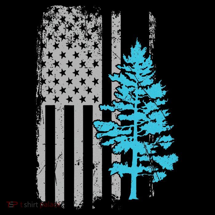 Pine Tree American Flag Park Ranger Tall T-Shirt