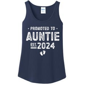 Promoted To Auntie 2024 Soon To Be Auntie Ladies Essential Tank