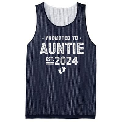 Promoted To Auntie 2024 Soon To Be Auntie Mesh Reversible Basketball Jersey Tank