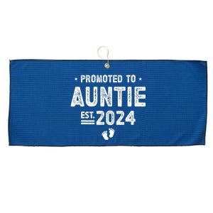 Promoted To Auntie 2024 Soon To Be Auntie Large Microfiber Waffle Golf Towel