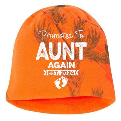 Promoted To Aunt Again Est 2024 Pregnancy Announcement Kati - Camo Knit Beanie