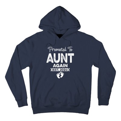 Promoted To Aunt Again Est 2024 Pregnancy Announcement Hoodie