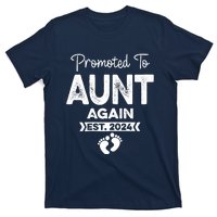 Promoted To Aunt Again Est 2024 Pregnancy Announcement T-Shirt