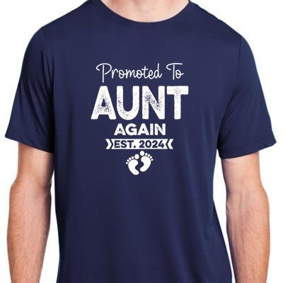 Promoted To Aunt Again Est 2024 Pregnancy Announcement Adult ChromaSoft Performance T-Shirt