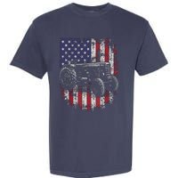 Patriotic Tractor American Flag Tractor Farmer Farm Gift Men Garment-Dyed Heavyweight T-Shirt