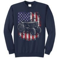 Patriotic Tractor American Flag Tractor Farmer Farm Gift Men Sweatshirt