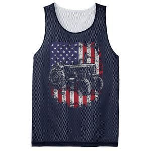 Patriotic Tractor American Flag Tractor Farmer Farm Gift Men Mesh Reversible Basketball Jersey Tank