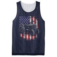 Patriotic Tractor American Flag Tractor Farmer Farm Gift Men Mesh Reversible Basketball Jersey Tank