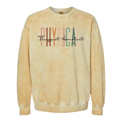 Physical Therapist Assistant PTA Physical Therapy Assistant Colorblast Crewneck Sweatshirt