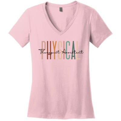 Physical Therapist Assistant PTA Physical Therapy Assistant Women's V-Neck T-Shirt