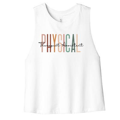 Physical Therapist Assistant PTA Physical Therapy Assistant Women's Racerback Cropped Tank