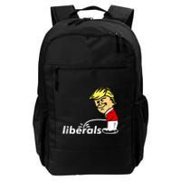 Pro Trump Anti Liberal Donald Trump Pissing On Liberals Daily Commute Backpack